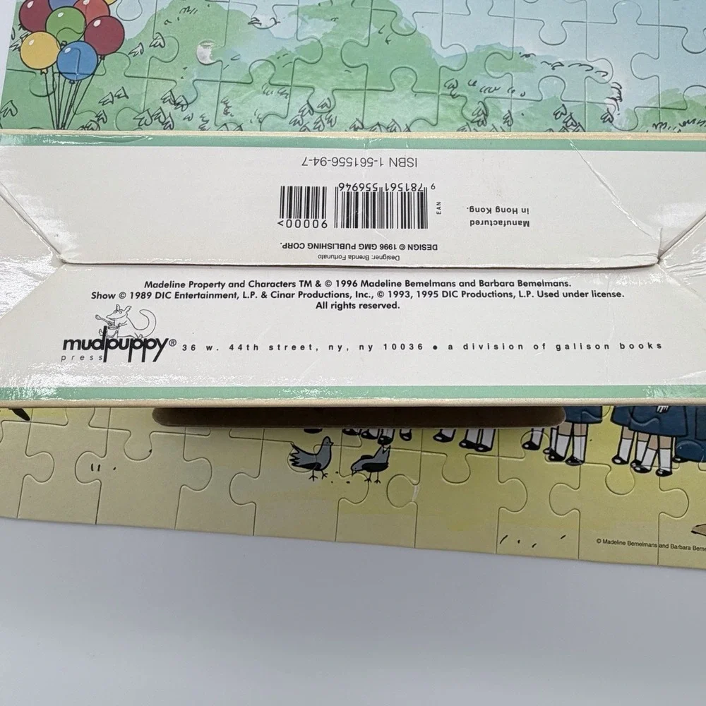 Vintage Complete 1996 Mudpuppy Press Madeline 70 Piece Jigsaw Puzzle Multicolor